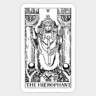 The Hierophant Tarot in black Sticker